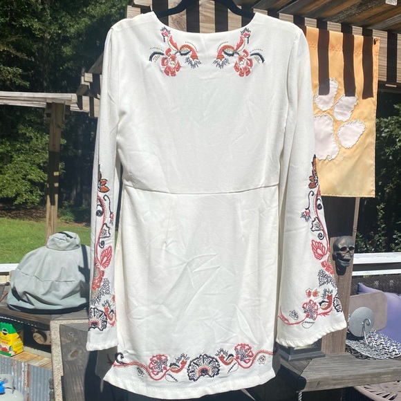 Free People peasant floral embroidered flare dress - Picture 6 of 6